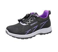 Women's Trainers Wide Fit Wedge Tennis Sneakers Non Slip Jogging Shoes Lightweight Low Top Lace Up Orthopedic Trainers With Arch Support Breathable Mesh Walking Running Sneakers Comfy Casual Shoes