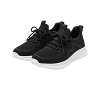 Women's Trainers with Memory Foam Trainers, Lightweight and Durable Running Shoes, Non-Slip Sole, Lace-Up Shoes, Leisure, Comfortable, Walking Shoes, Breathable Leisure Shoes, Hiking Shoes, black, 4