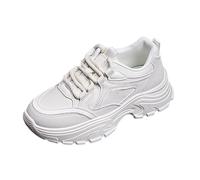 Womens Trainers Women's Sports Shoes Spring Summer and Autumn Student Korean Style All Thick Single Shoes Women's Sports Shoes Women's Street Cleats 2-sxk Friends Sneaker (Beige, 6)