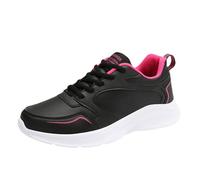 Womens Trainers, Work Wide Fit Soft Sport Outdoor Orthopedic Arch Support Summer Tennis Chunky Walking Ladies Gym Comfortable Dance Sneakers Comfy Running Shoes Womens Flat Shoes Hot Pink