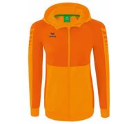 Erima Women's Six Wings Training Jacket with Hood, New Orange, 38
