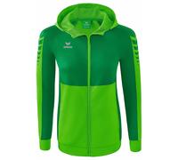 Erima Women's Six Wings Training Jacket with Hood, Green, 40
