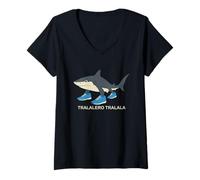 Womens Tralalelo Italian Meme Humor for Internet Lovers V-Neck T-Shirt