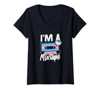 Womens Trans Pride I'm A Mixtape for LGBTQ+ Identity Supporters V-Neck T-Shirt