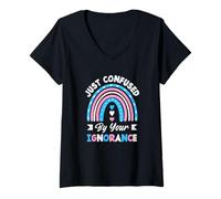 Womens Trans Pride Just Confused by Your Ignorance V-Neck T-Shirt