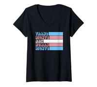 Womens Trans Rights are Human Rights - Pride LGBT Ally Transgender V-Neck T-Shirt