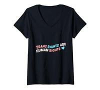 Womens Trans Rights Are Human Rights Transgender V-Neck T-Shirt