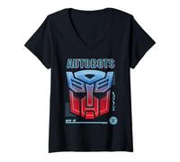Women's Transformers Autobots Logo Gen 01 Optimus Prime V-Neck T-Shirt