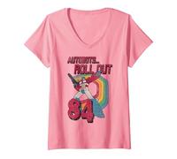 Women's Transformers Autobots Roll Out 84 Retro V-Neck T-Shirt, Pink, Medium
