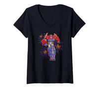 Womens Transformers Evergreen Halloween Big Optimus Prime Poster V-Neck T-Shirt