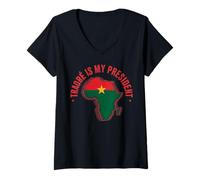 Womens Traore is my president Burkina Faso- Ibrahim Traoré V-Neck T-Shirt