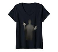 Womens Trapped in the Shadows - Scary Spooky Gothic Design V-Neck T-Shirt
