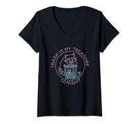 Womens Trash is My Treasure Tonight Raccoon Humor V-Neck T-Shirt