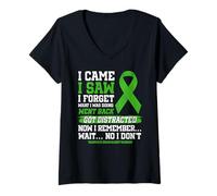 Women's Traumatic Brain Injury Warrior Funny TBI V-Neck T-Shirt