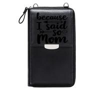 Womens Travel Bags Credit Card Slots frosty gradient because I said so stylized cursive font Leather Purse for Lover PU Leather Phone Bags
