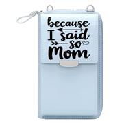 Womens Travel Bags Credit Card Slots frosty gradient because I said so stylized cursive font Leather Purse for Lover PU Leather Phone Bags