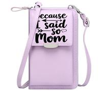 Womens Travel Bags Credit Card Slots frosty gradient because I said so stylized cursive font Leather Purse for Lover PU Leather Phone Bags