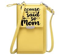 Womens Travel Bags Credit Card Slots frosty gradient because I said so stylized cursive font Leather Purse for Lover PU Leather Phone Bags