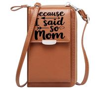 Womens Travel Bags Credit Card Slots frosty gradient because I said so stylized cursive font Leather Purse for Lover PU Leather Phone Bags