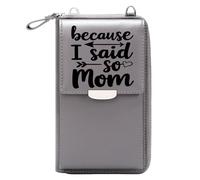 Womens Travel Bags Credit Card Slots frosty gradient because I said so stylized cursive font Leather Purse for Lover PU Leather Phone Bags