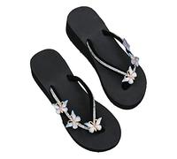 Women's Travel Flip Flops Wedge Thick Soles Stepping Feeling Light Soft Soles Slipper Ladies Cloud Sliders Lovers Summer Home Non-Slip Slides for Shower Bathroom Pool Beach Indoor Outdoor Size 3.5-7