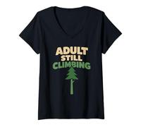 Women's Tree Climber Rewilding Adult Primal Movement V-Neck T-Shirt