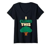 Women's Tree Climber Rewilding Adult Primal Movement V-Neck T-Shirt