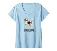Women's Treeing Walker Coonhound Dog Chaos Endless Howls Pet V-Neck T-Shirt