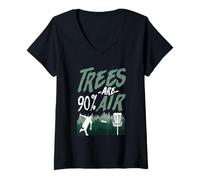 Womens Trees are 90% Air Funny Disc Golf Logic V-Neck T-Shirt