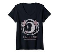 Women's Trendy Apparel La Lune Wander The Moonlight Chasing Dreams V-Neck T-Shirt