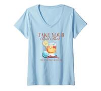 Womens Trendy Apparel Take Your Best Shot The Par Then Bar Life V-Neck T-Shirt
