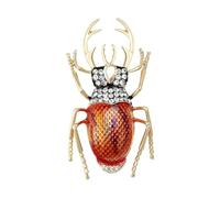 Womens Trendy Enamel Beetle Insect Brooch Pin Party Accessory Orange4895