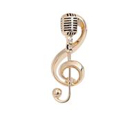 Womens Trendy Enamel Music Note Unisex Party Office Pin Golden1242