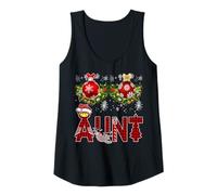 Womens Trendy First Xmas As an Aunt His and Hers Xmas Tinsel Tits Tank Top