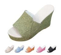 Womens Trendy Open Toe Platform Sandals - Comfortable and Versatile - Various Colours Available Ladies Shoes Summer Shoes With Heel, Army Green, 9 UK