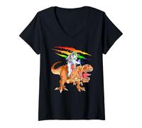 Women's Trex Tyrannosaurus Dinosaur T-Rex V-Neck T-Shirt