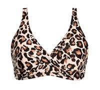 Women's Triangle Bikini Tops Bandeau Top Gradient Mermaid Swim Push Up Padded Sports Bathing Suit UK Swimwear Brown