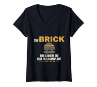 Women's Triathlon - The Brick Run is Where Legs Complain - Athlete V-Neck T-Shirt