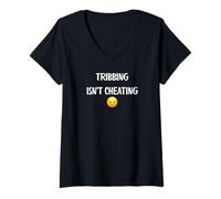 Womens Tribbing Isn't Cheating - Funny Gifts for Women and Men V-Neck T-Shirt