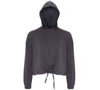 Women's TriDri Cropped Oversized Hoodie with Drawstring Waist