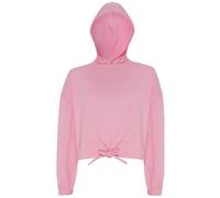 Women's TriDri Cropped Oversized Hoodie with Drawstring Waist