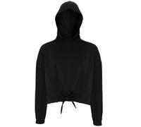 Women's TriDri Cropped Oversized Hoodie with Drawstring Waist