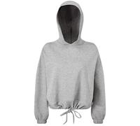 Women's TriDri Cropped Oversized Hoodie with Drawstring Waist