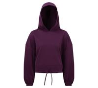 Women's TriDri Cropped Oversized Hoodie with Drawstring Waist