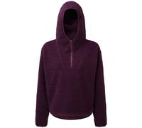 Women's TriDri Sherpa Â¼ Zip Hoodie Fleece Hood Drop Hem Warm Casual