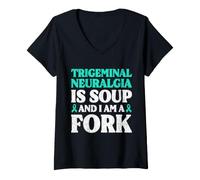 Women's Trigeminal Neuralgia Warrior V-Neck T-Shirt