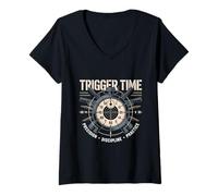 Women's Trigger Time Precision Shooting Lifestyle V-Neck T-Shirt