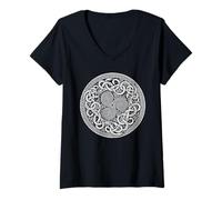 Women's Trinity Celtic Knot Trinity Knot Triskele V-Neck T-Shirt