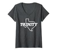 Women's Trinity University Tigers State of Texas Logo V-Neck T-Shirt
