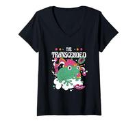 Womens Trippy transcended Frog V-Neck T-Shirt